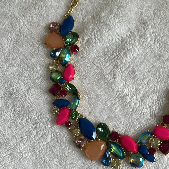 NWT J. Crew Factory - Colorful Gold Statement Necklace - Picture 2 of 4